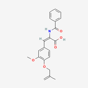 (2E)-3-{3-methoxy-4-[(2-methylprop-2-en-1-yl)oxy]phenyl}-2-[(phenylcarbonyl)amino]prop-2-enoic acid