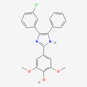 4-[4-(3-chlorophenyl)-5-phenyl-1H-imidazol-2-yl]-2,6-dimethoxyphenol