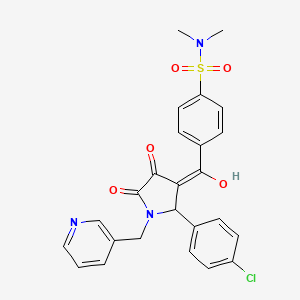 4-{[2-(4-chlorophenyl)-4-hydroxy-5-oxo-1-(pyridin-3-ylmethyl)-2,5-dihydro-1H-pyrrol-3-yl]carbonyl}-N,N-dimethylbenzenesulfonamide