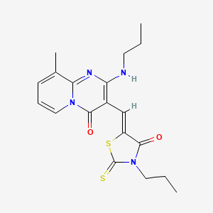 9-methyl-3-[(Z)-(4-oxo-3-propyl-2-thioxo-1,3-thiazolidin-5-ylidene)methyl]-2-(propylamino)-4H-pyrido[1,2-a]pyrimidin-4-one