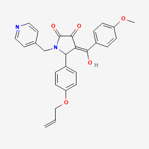 3-hydroxy-4-[(4-methoxyphenyl)carbonyl]-5-[4-(prop-2-en-1-yloxy)phenyl]-1-(pyridin-4-ylmethyl)-1,5-dihydro-2H-pyrrol-2-one