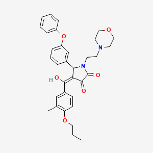 3-hydroxy-4-[(3-methyl-4-propoxyphenyl)carbonyl]-1-[2-(morpholin-4-yl)ethyl]-5-(3-phenoxyphenyl)-1,5-dihydro-2H-pyrrol-2-one