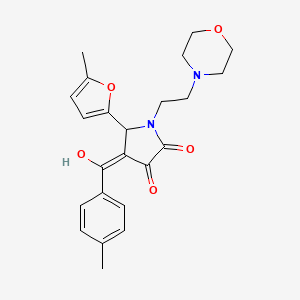 molecular formula C23H26N2O5 B11628615 3-hydroxy-4-(4-methylbenzoyl)-5-(5-methylfuran-2-yl)-1-[2-(morpholin-4-yl)ethyl]-2,5-dihydro-1H-pyrrol-2-one CAS No. 380879-08-3