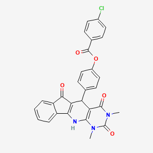 [4-(5,7-dimethyl-4,6,17-trioxo-5,7,9-triazatetracyclo[8.7.0.03,8.011,16]heptadeca-1(10),3(8),11,13,15-pentaen-2-yl)phenyl] 4-chlorobenzoate