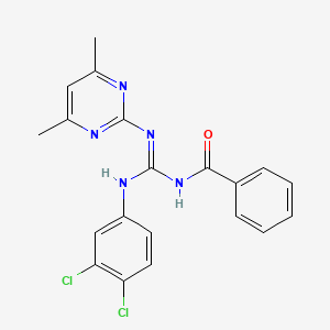 N-[(Z)-[(3,4-Dichlorophenyl)amino][(4,6-dimethylpyrimidin-2-YL)amino]methylidene]benzamide