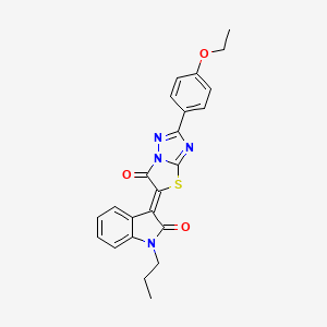 2-(4-Ethoxyphenyl)-5-(2-oxo-1-propylindolin-3-ylidene)thiazolo[3,2-b][1,2,4]triazol-6(5H)-one