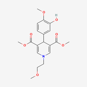 Dimethyl 4-(3-hydroxy-4-methoxyphenyl)-1-(2-methoxyethyl)-1,4-dihydropyridine-3,5-dicarboxylate