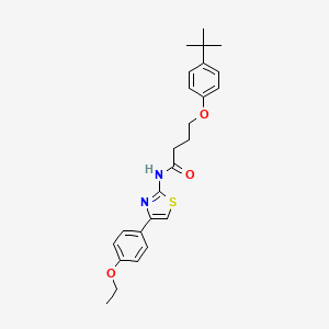 4-(4-tert-butylphenoxy)-N-[4-(4-ethoxyphenyl)-1,3-thiazol-2-yl]butanamide