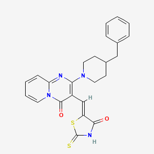 2-(4-benzylpiperidin-1-yl)-3-[(Z)-(4-oxo-2-thioxo-1,3-thiazolidin-5-ylidene)methyl]-4H-pyrido[1,2-a]pyrimidin-4-one