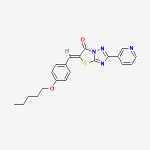 (5Z)-5-[4-(pentyloxy)benzylidene]-2-(pyridin-3-yl)[1,3]thiazolo[3,2-b][1,2,4]triazol-6(5H)-one