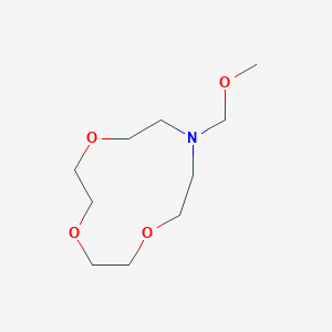 molecular formula C10H21NO4 B116288 10-(Methoxymethyl)-1,4,7-trioxa-10-azacyclododecane CAS No. 156731-04-3