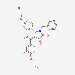 3-hydroxy-4-[(3-methyl-4-propoxyphenyl)carbonyl]-5-[4-(prop-2-en-1-yloxy)phenyl]-1-(pyridin-3-ylmethyl)-1,5-dihydro-2H-pyrrol-2-one