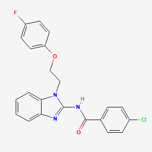 4-chloro-N-{1-[2-(4-fluorophenoxy)ethyl]-1H-benzimidazol-2-yl}benzamide