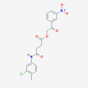 2-(3-Nitrophenyl)-2-oxoethyl 4-[(3-chloro-4-methylphenyl)amino]-4-oxobutanoate