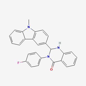 molecular formula C27H20FN3O B11628897 3-(4-fluorophenyl)-2-(9-methyl-9H-carbazol-3-yl)-2,3-dihydroquinazolin-4(1H)-one 