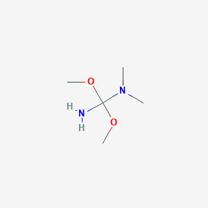 molecular formula C5H14N2O2 B116289 Methanediamine, 1,1-dimethoxy-N,N-dimethyl-(9CI) CAS No. 152668-79-6