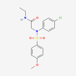 2-[N-(4-Chlorophenyl)4-methoxybenzenesulfonamido]-N-ethylacetamide