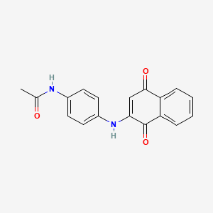 molecular formula C18H14N2O3 B11628919 N-[4-[(1,4-dioxonaphthalen-2-yl)amino]phenyl]acetamide CAS No. 363590-96-9