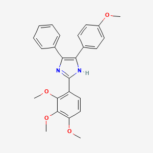 molecular formula C25H24N2O4 B11628942 5-(4-methoxyphenyl)-4-phenyl-2-(2,3,4-trimethoxyphenyl)-1H-imidazole 