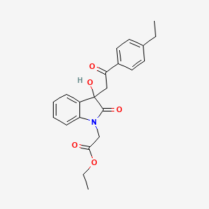 ethyl {3-[2-(4-ethylphenyl)-2-oxoethyl]-3-hydroxy-2-oxo-2,3-dihydro-1H-indol-1-yl}acetate