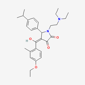 1-[2-(diethylamino)ethyl]-4-[(4-ethoxy-2-methylphenyl)carbonyl]-3-hydroxy-5-[4-(propan-2-yl)phenyl]-1,5-dihydro-2H-pyrrol-2-one