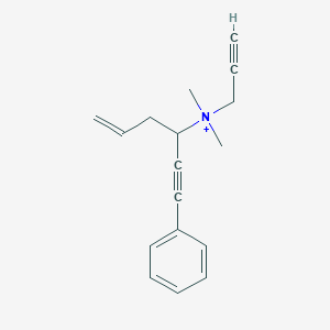 N,N-dimethyl-1-phenyl-N-(prop-2-yn-1-yl)hex-5-en-1-yn-3-aminium