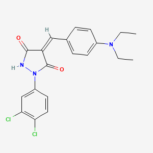 (4Z)-1-(3,4-dichlorophenyl)-4-[4-(diethylamino)benzylidene]pyrazolidine-3,5-dione