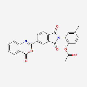 2-[1,3-dioxo-5-(4-oxo-4H-3,1-benzoxazin-2-yl)-1,3-dihydro-2H-isoindol-2-yl]-4-methylphenyl acetate