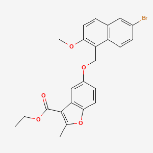 Ethyl 5-[(6-bromo-2-methoxynaphthalen-1-yl)methoxy]-2-methyl-1-benzofuran-3-carboxylate