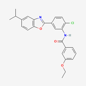 molecular formula C25H23ClN2O3 B11629133 N-{2-chloro-5-[5-(propan-2-yl)-1,3-benzoxazol-2-yl]phenyl}-3-ethoxybenzamide 