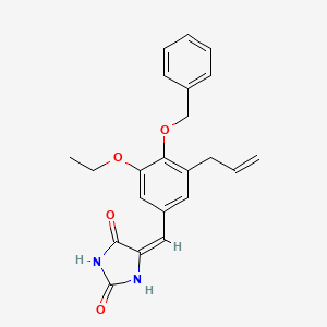 (5E)-5-[4-(benzyloxy)-3-ethoxy-5-(prop-2-en-1-yl)benzylidene]imidazolidine-2,4-dione