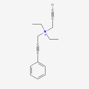 N,N-diethyl-3-phenyl-N-(prop-2-yn-1-yl)prop-2-yn-1-aminium