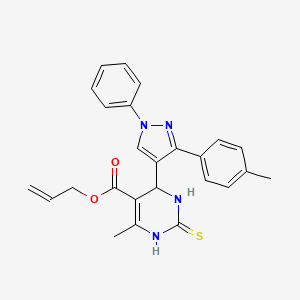 prop-2-en-1-yl 6-methyl-4-[3-(4-methylphenyl)-1-phenyl-1H-pyrazol-4-yl]-2-thioxo-1,2,3,4-tetrahydropyrimidine-5-carboxylate