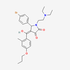 5-(4-bromophenyl)-1-[2-(diethylamino)ethyl]-3-hydroxy-4-[(2-methyl-4-propoxyphenyl)carbonyl]-1,5-dihydro-2H-pyrrol-2-one