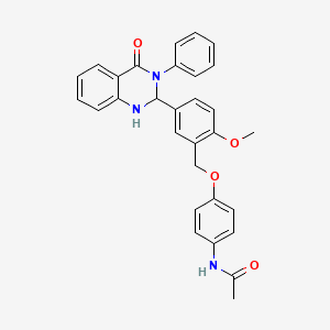 N-(4-{[2-methoxy-5-(4-oxo-3-phenyl-1,2,3,4-tetrahydroquinazolin-2-yl)benzyl]oxy}phenyl)acetamide