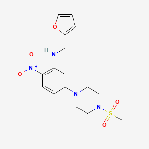 5-[4-(ethylsulfonyl)piperazin-1-yl]-N-(furan-2-ylmethyl)-2-nitroaniline