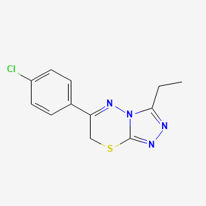 6-(4-chlorophenyl)-3-ethyl-7H-[1,2,4]triazolo[3,4-b][1,3,4]thiadiazine