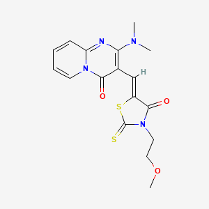 2-(dimethylamino)-3-{(Z)-[3-(2-methoxyethyl)-4-oxo-2-thioxo-1,3-thiazolidin-5-ylidene]methyl}-4H-pyrido[1,2-a]pyrimidin-4-one