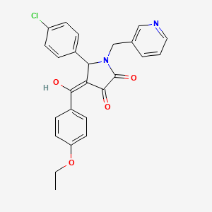 (4E)-5-(4-chlorophenyl)-4-[(4-ethoxyphenyl)(hydroxy)methylidene]-1-(pyridin-3-ylmethyl)pyrrolidine-2,3-dione