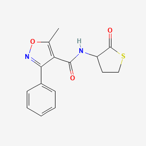 5-methyl-N-(2-oxothiolan-3-yl)-3-phenyl-1,2-oxazole-4-carboxamide