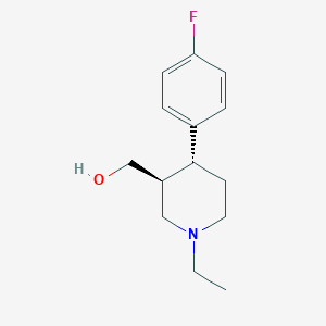 molecular formula C14H20FNO B116294 ((3S,4R)-1-Ethyl-4-(4-fluorophenyl)piperidin-3-yl)methanol CAS No. 153888-27-8
