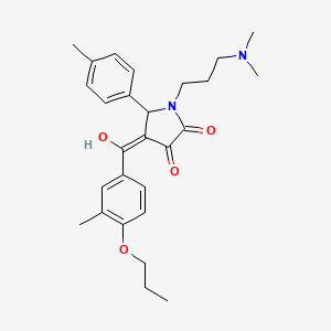 1-[3-(dimethylamino)propyl]-3-hydroxy-4-(3-methyl-4-propoxybenzoyl)-5-(4-methylphenyl)-2,5-dihydro-1H-pyrrol-2-one