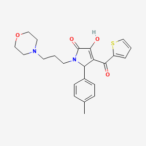 3-hydroxy-5-(4-methylphenyl)-1-(3-morpholin-4-ylpropyl)-4-(thien-2-ylcarbonyl)-1,5-dihydro-2H-pyrrol-2-one