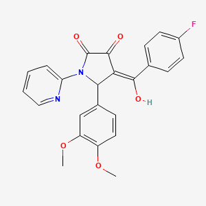 5-(3,4-dimethoxyphenyl)-4-[(4-fluorophenyl)carbonyl]-3-hydroxy-1-(pyridin-2-yl)-1,5-dihydro-2H-pyrrol-2-one