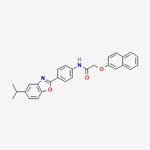 2-(naphthalen-2-yloxy)-N-{4-[5-(propan-2-yl)-1,3-benzoxazol-2-yl]phenyl}acetamide