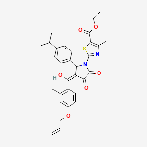 ethyl 2-(3-hydroxy-4-{[2-methyl-4-(prop-2-en-1-yloxy)phenyl]carbonyl}-2-oxo-5-[4-(propan-2-yl)phenyl]-2,5-dihydro-1H-pyrrol-1-yl)-4-methyl-1,3-thiazole-5-carboxylate