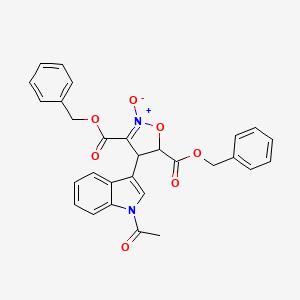 molecular formula C29H24N2O7 B11629539 dibenzyl 4-(1-acetyl-1H-indol-3-yl)-4,5-dihydro-1,2-oxazole-3,5-dicarboxylate 2-oxide 