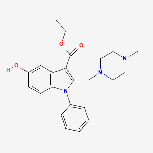 molecular formula C23H27N3O3 B11629579 ethyl 5-hydroxy-2-[(4-methylpiperazin-1-yl)methyl]-1-phenyl-1H-indole-3-carboxylate 