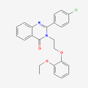 molecular formula C24H21ClN2O3 B11629616 2-(4-chlorophenyl)-3-[2-(2-ethoxyphenoxy)ethyl]quinazolin-4(3H)-one 