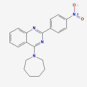 molecular formula C20H20N4O2 B11629639 4-(Azepan-1-yl)-2-(4-nitrophenyl)quinazoline 